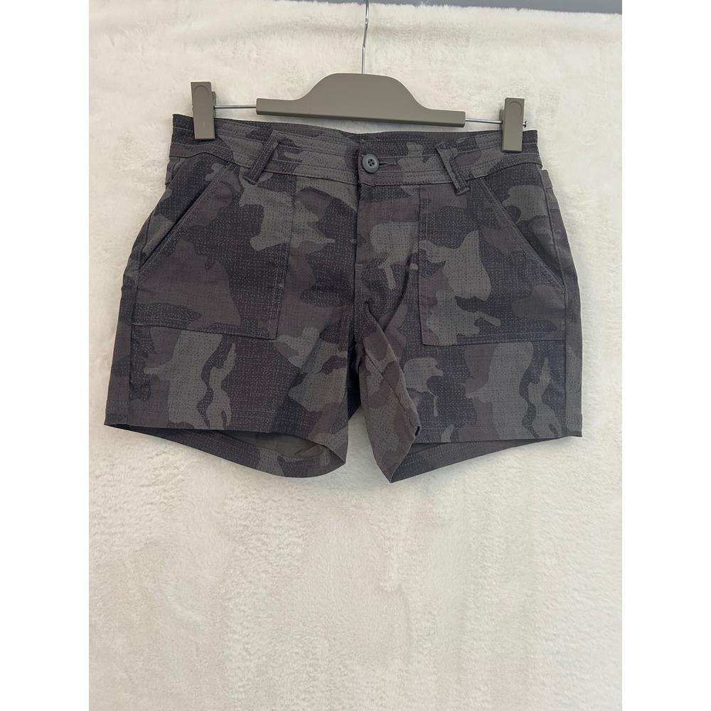 Prana Women's Charcoal Camouflage Cargo Shorts